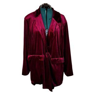 Bloomchic Red Velvet Blazer